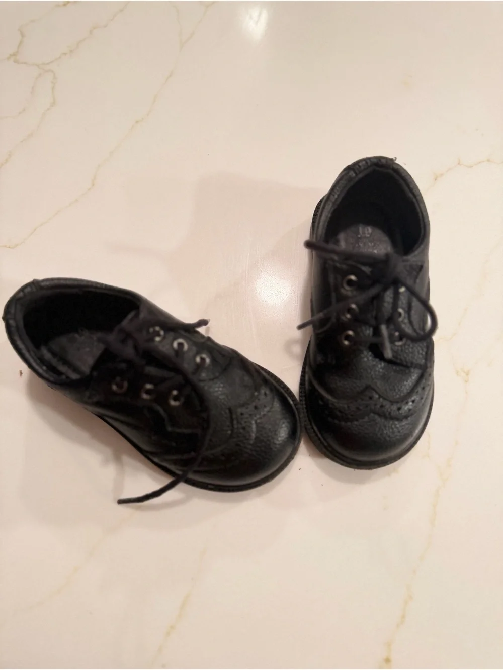 Toddler Black Dress Velcro  Oxford Shoes - Classic